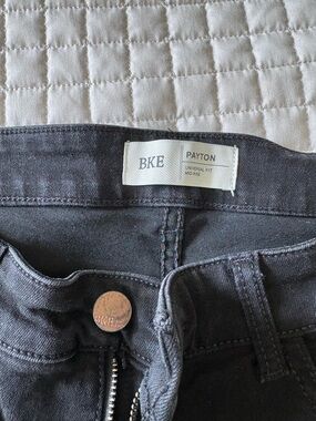 BKE Payton Dark Black Stretch Jeans